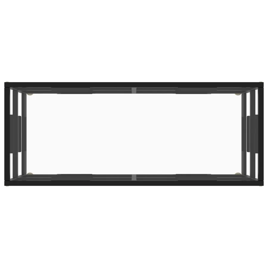Meuble TV avec verre trempé Noir 100x40x40 cm - 4