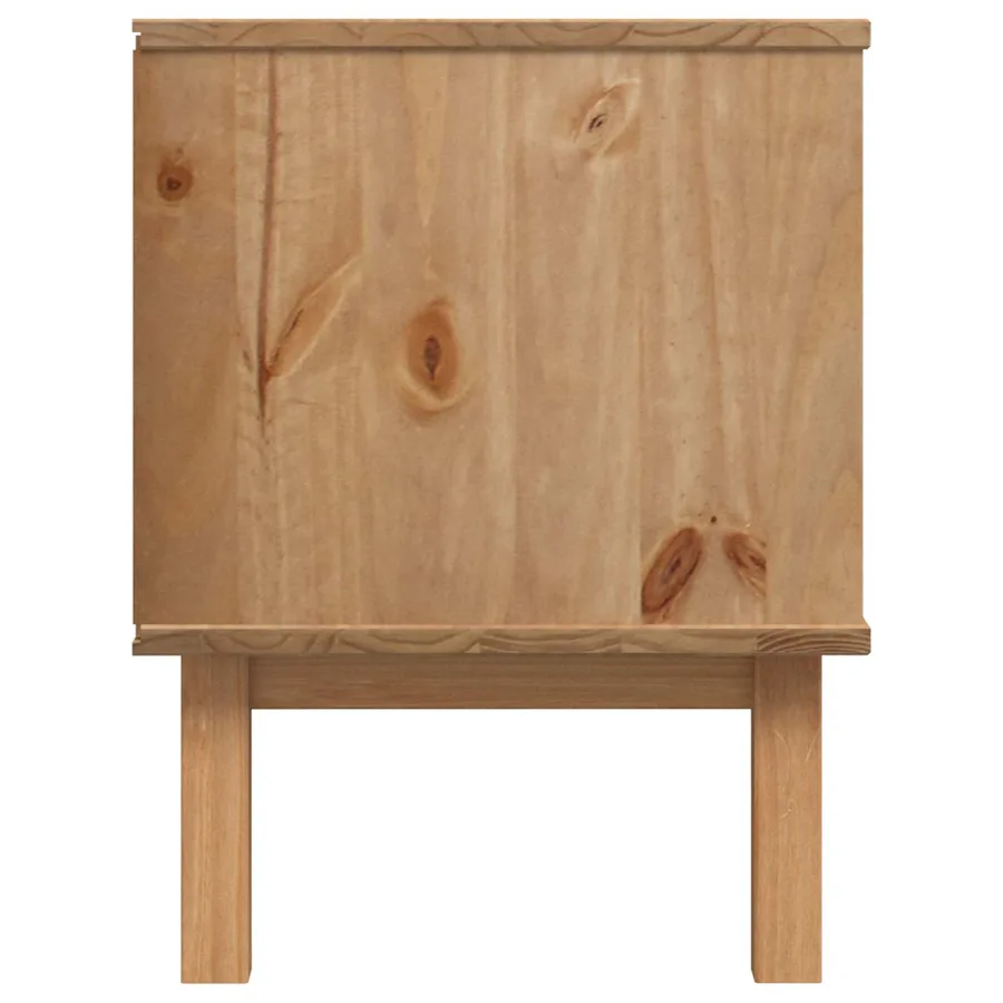 Meuble TV OTTA 113,5 x 43 x 57 cm Noir Bois de pin massif - 5
