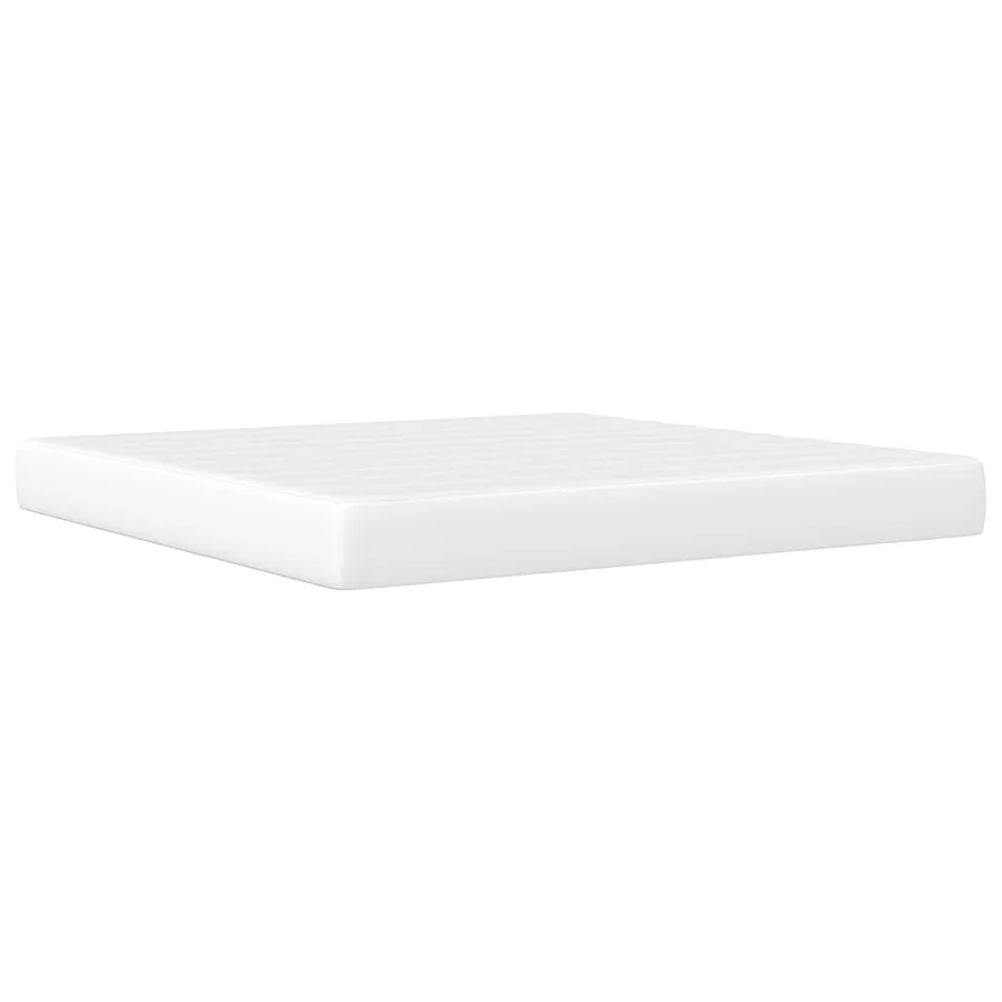 Cadre de lit avec matelas Blanc 180 x 200 cm Simili cuir - 7