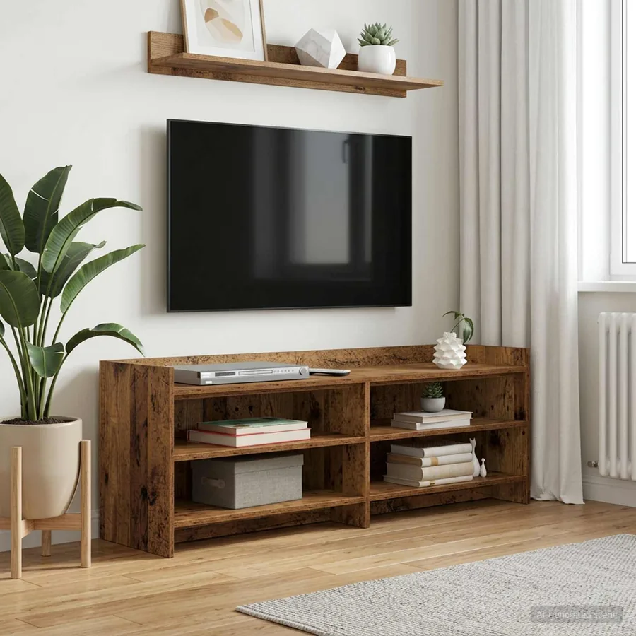 Meuble TV 135 x 33 x 47 cm Bois ancien Bois d'ingénierie