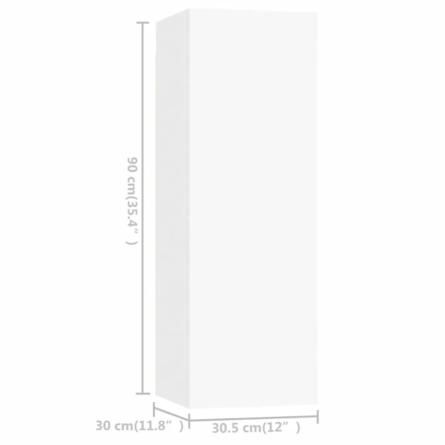 Ensemble de meubles TV 4 pcs Blanc Bois d'ingénierie - 11