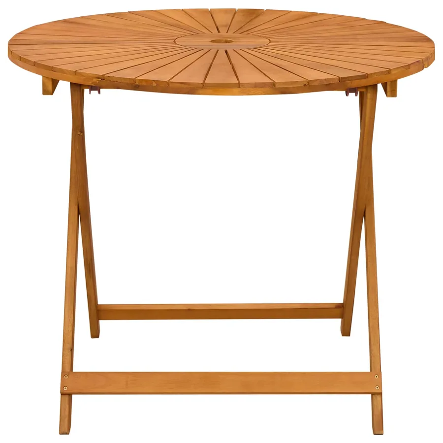 Table de jardin pliante Naturel Ø90 x 75 cm - 3