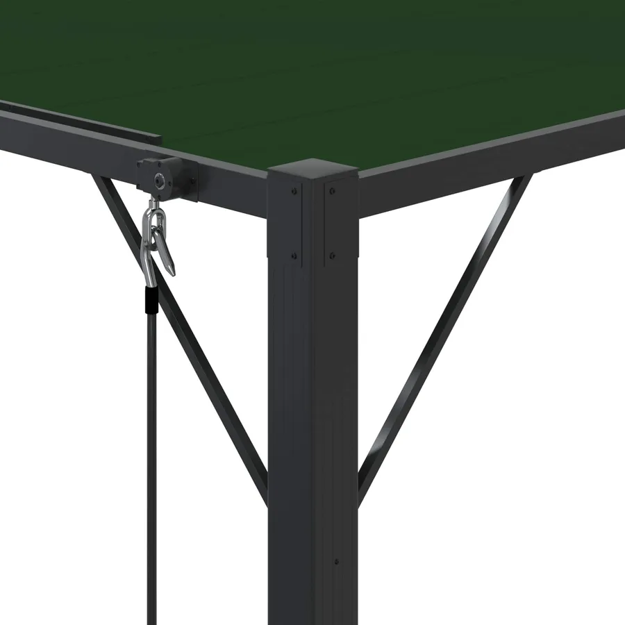 Gazebo avec toiture louvée 3 x 3 x 2,14 m Vert - 7