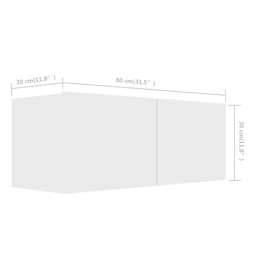 Ensemble de meubles TV 4 pcs Blanc Bois d'ingénierie - 6