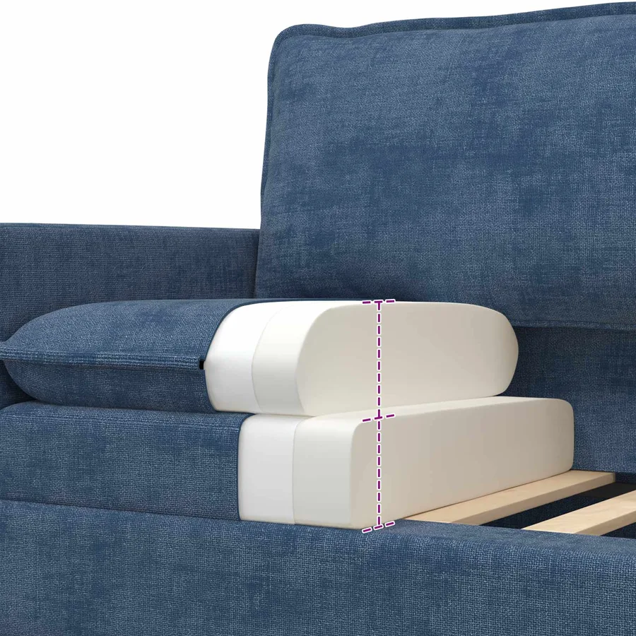 Canapé Bleu 76 x 81 x 87,5 cm Polyester - 7