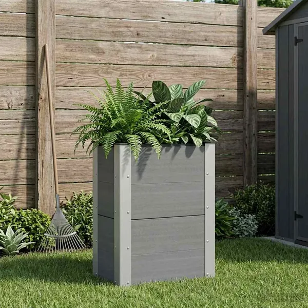 Jardinière surélevée Gris 50 x 30 x 72 cm