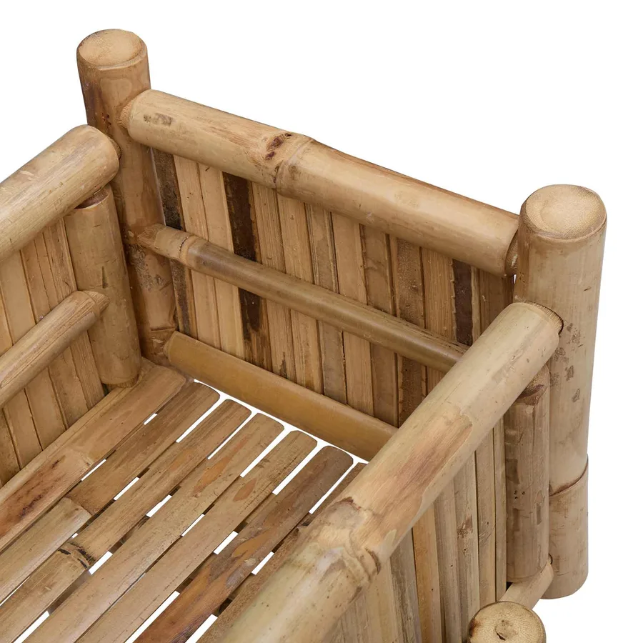 Jardinière avec support Naturel 50 x 38 x 114 cm Bambou - 6
