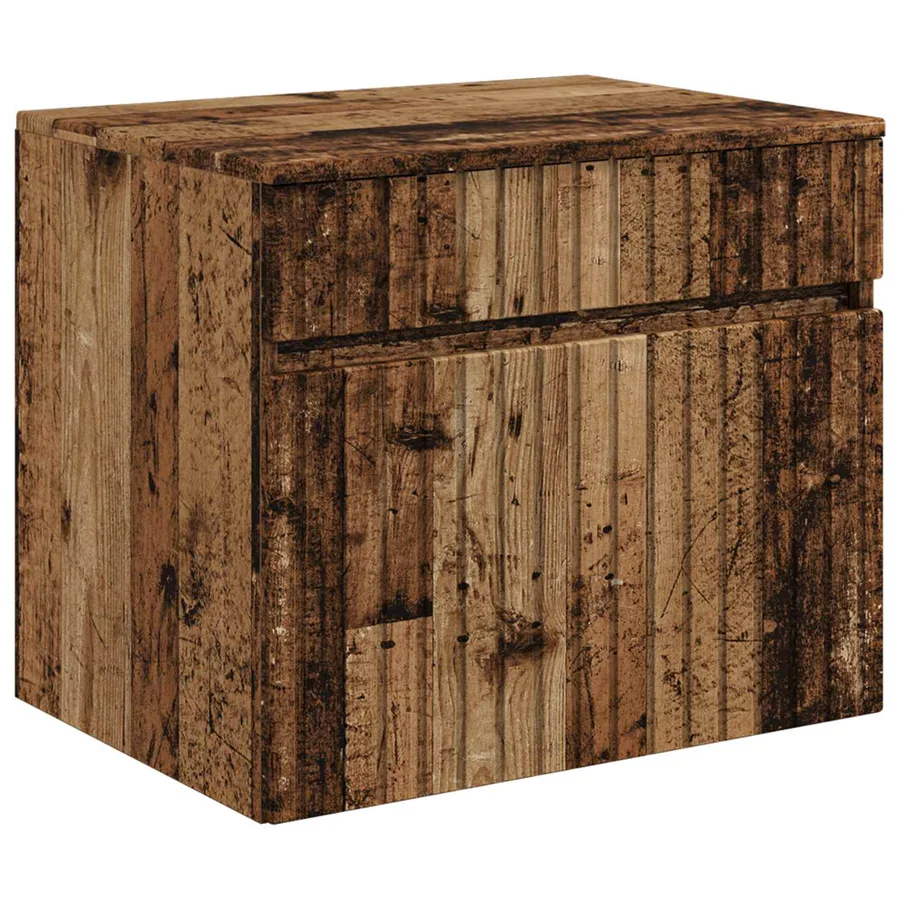 Cabinet de Salle de Bain Mural Bois ancien 59 x 44,5 x 50 cm - 2