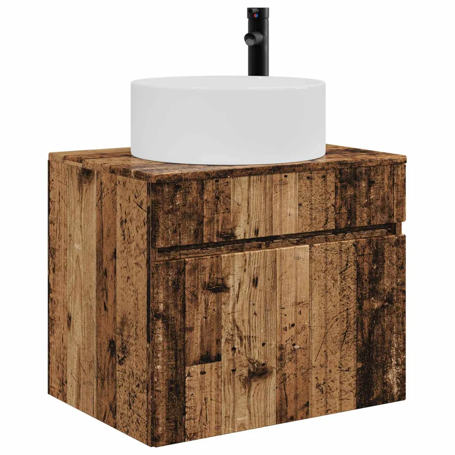 Cabinet de Salle de Bain Mural Bois ancien 59 x 44,5 x 50 cm - 3