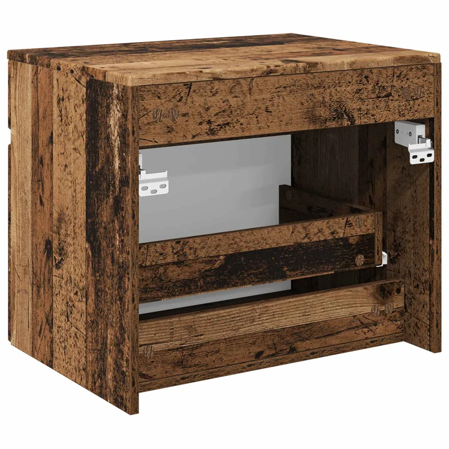 Cabinet de Salle de Bain Mural Bois ancien 59 x 44,5 x 50 cm - 5