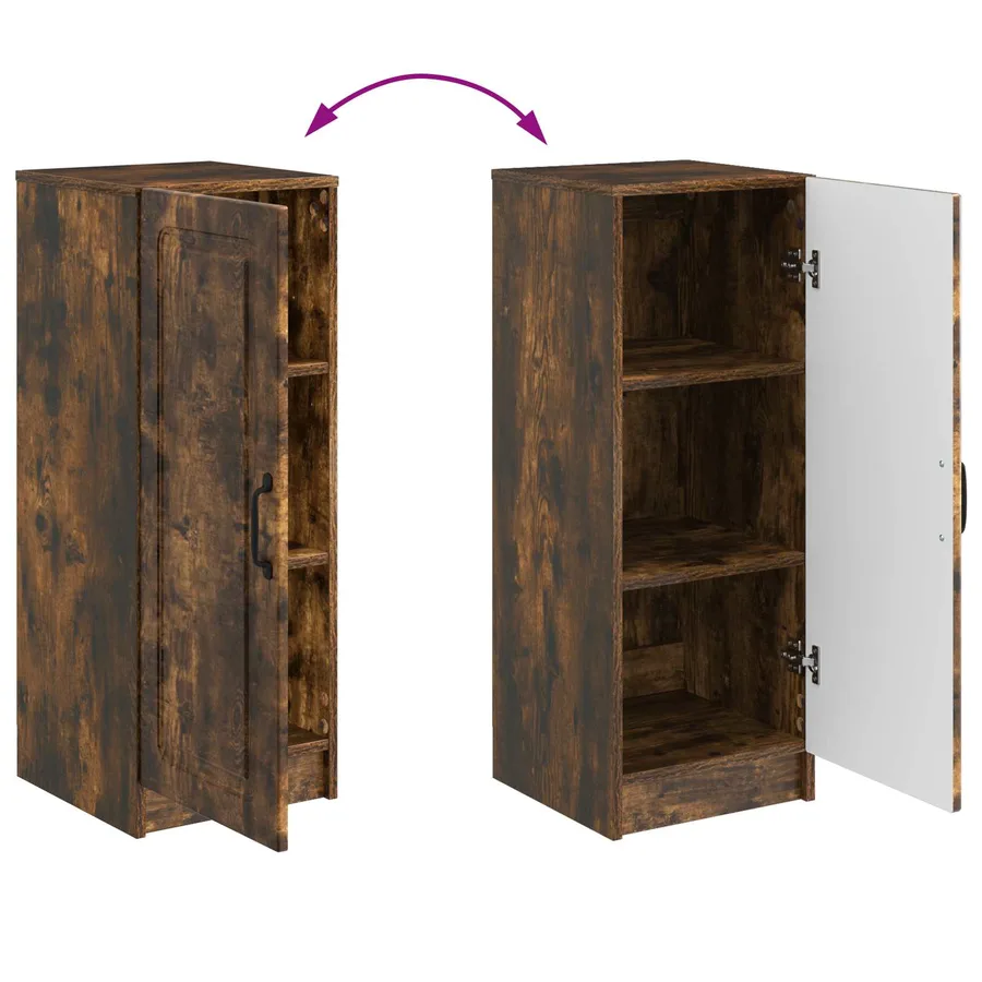 Buffet Chêne fumé 33 x 34,5 x 87 cm Bois d'ingénierie - 11