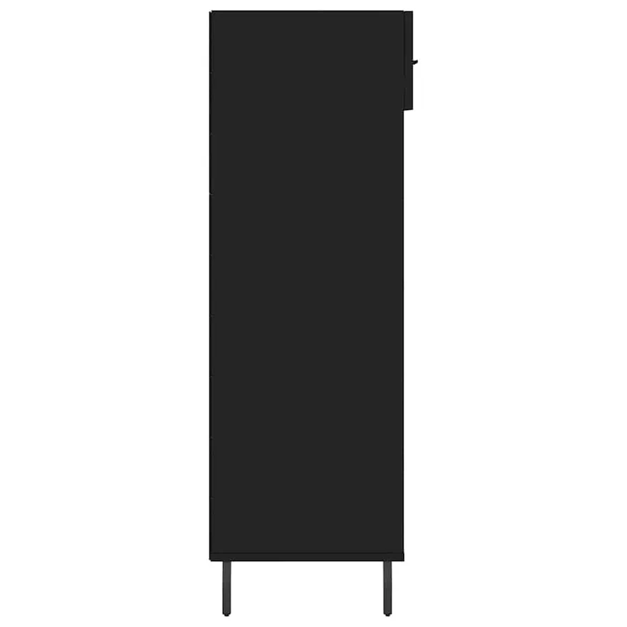 Armoire à chaussures noir 60x35x105 cm bois d'ingénierie - 7
