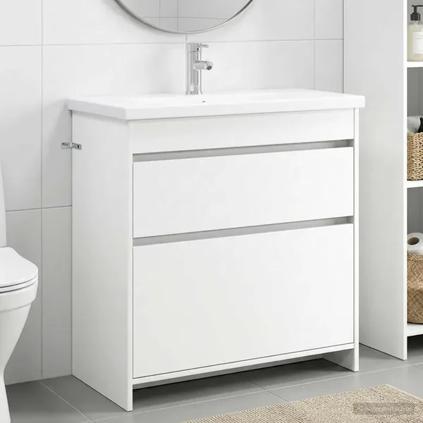 Ensemble de mobilier de salle de bain Blanc 81 x 40 x 84,5 cm