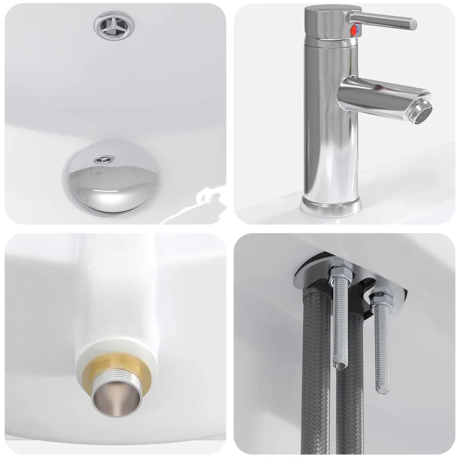 Ensemble de mobilier de salle de bain Blanc 81 x 40 x 84,5 cm - 9