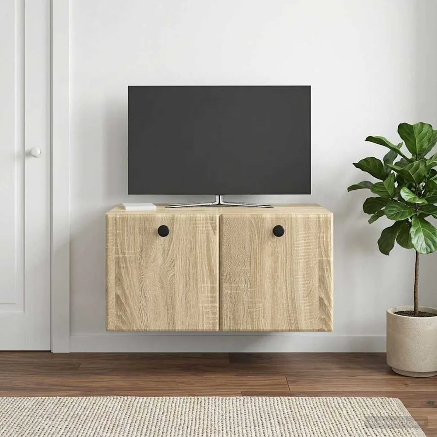 Meuble TV mural 59,5 x 41 x 30 cm Chêne Sonoma