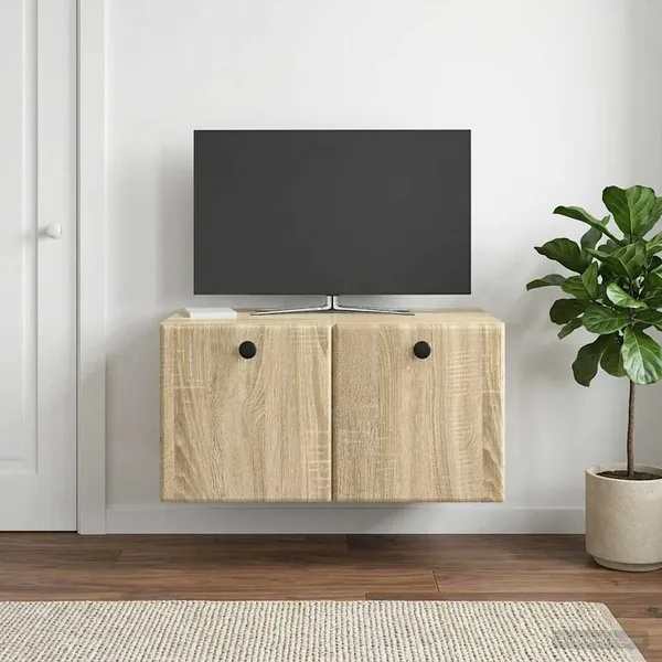 Meuble TV mural 59,5 x 41 x 30 cm Chêne Sonoma