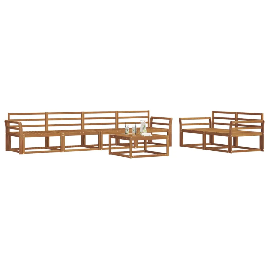 Ensemble de canapés d'extérieur 7 pcs Naturel - 3