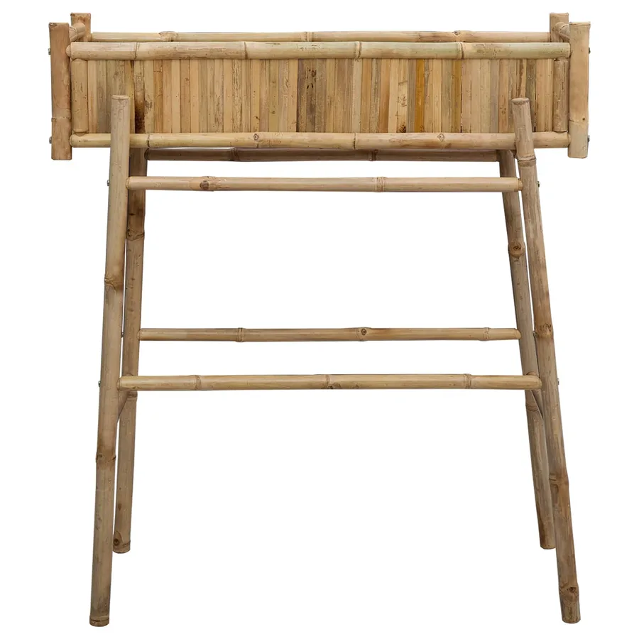 Jardinière avec support Naturel 100 x 38 x 114 cm Bambou - 4