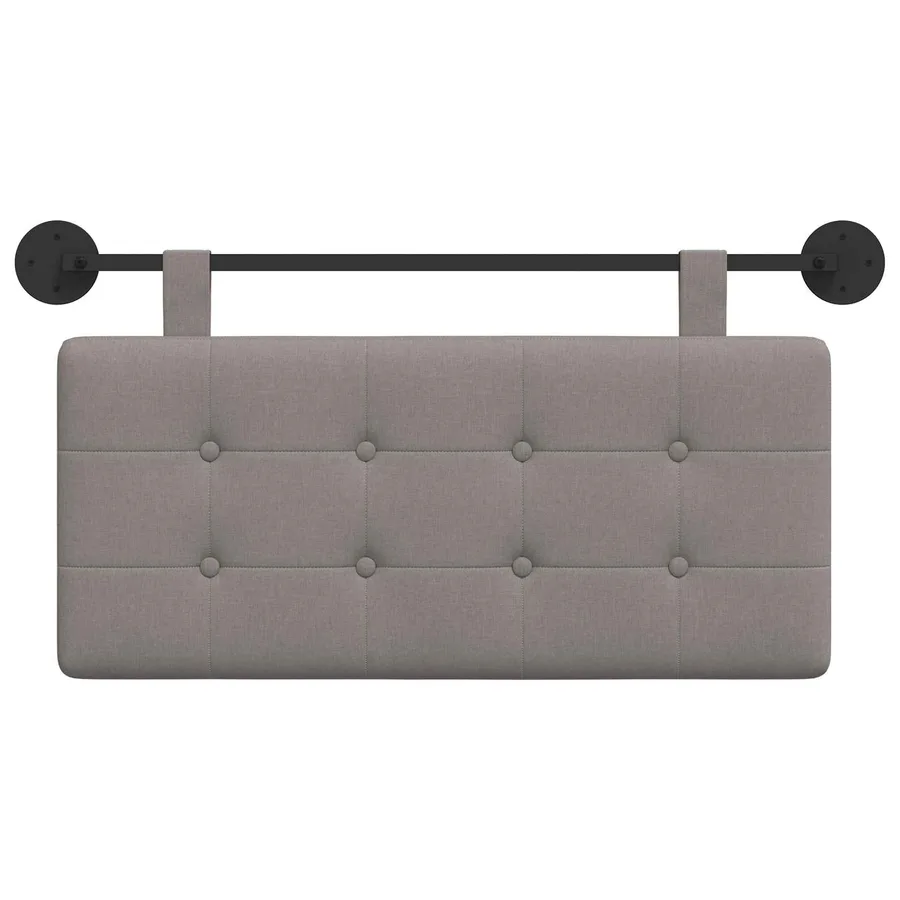Tête de lit suspendue Taupe tissu - 5