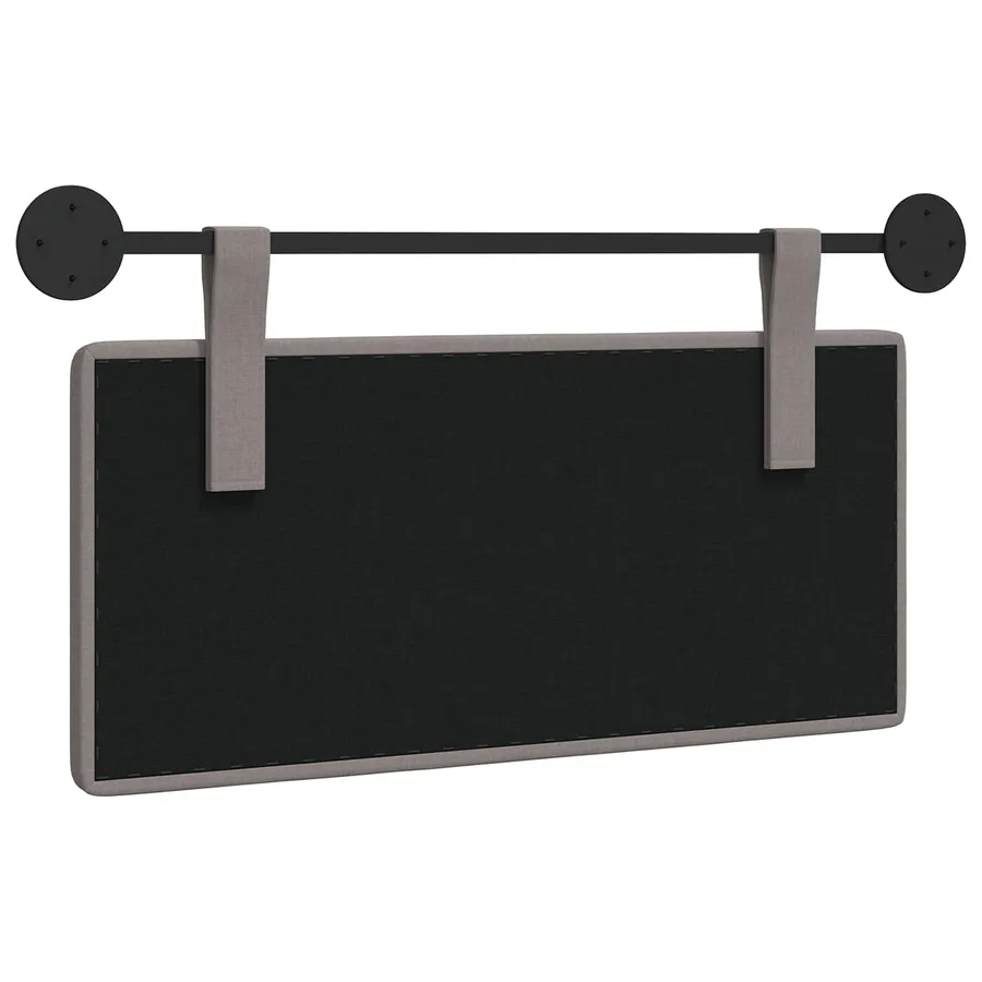 Tête de lit suspendue Taupe tissu - 7