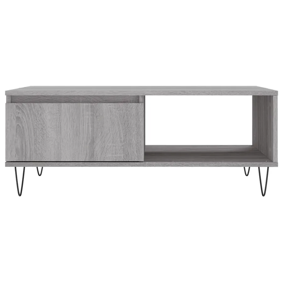 Table basse sonoma gris 90x60x35 cm bois d'ingénierie - 5