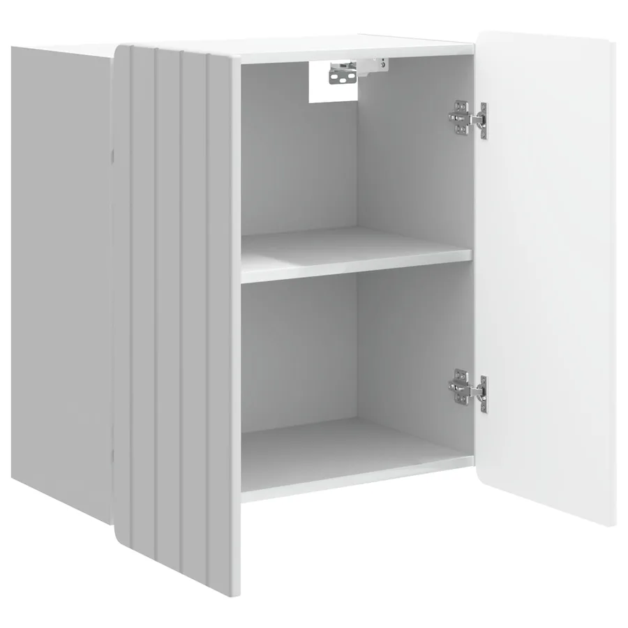 Armoire Murale Blanc brillant 59 x 31 x 64 cm Bois d'ingénierie - 3