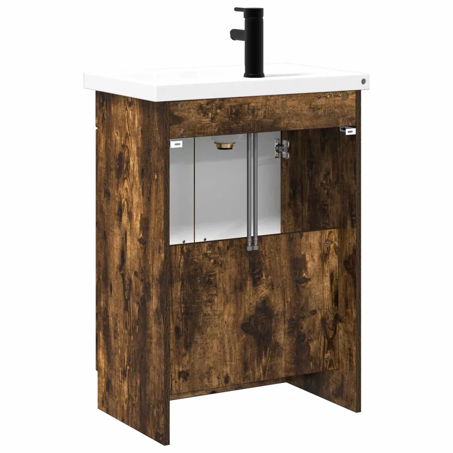 Ensemble de mobilier de salle de bain Chêne fumé - 7