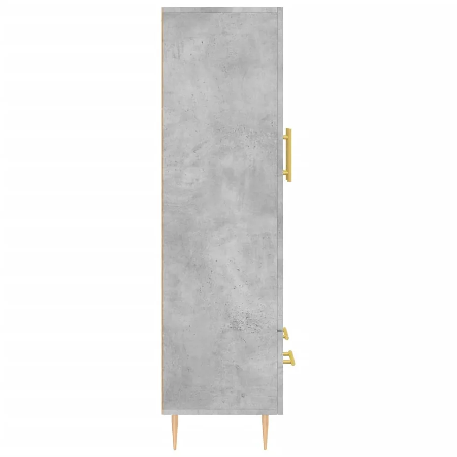 Buffet haut gris béton 69,5x31x115 cm bois d'ingénierie - 7