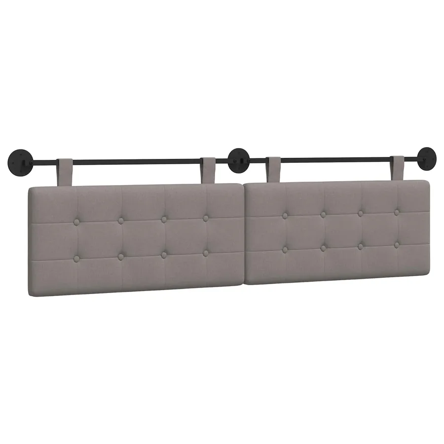 Tête de lit suspendue Taupe Tissu - 2