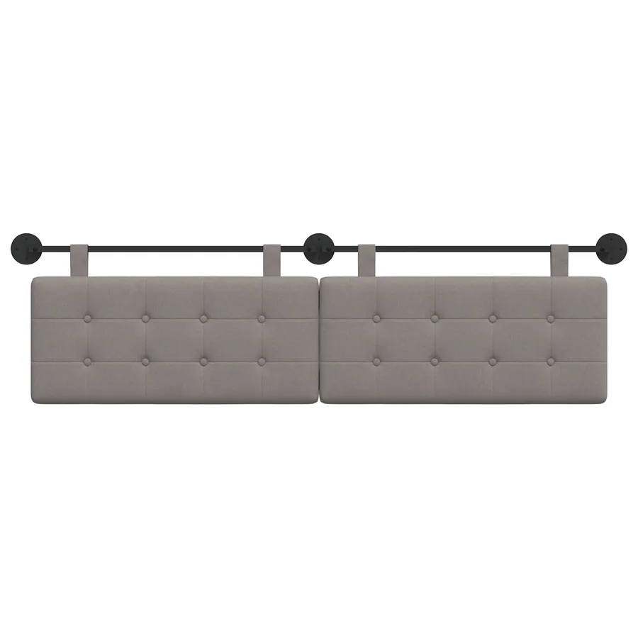 Tête de lit suspendue Taupe Tissu - 5