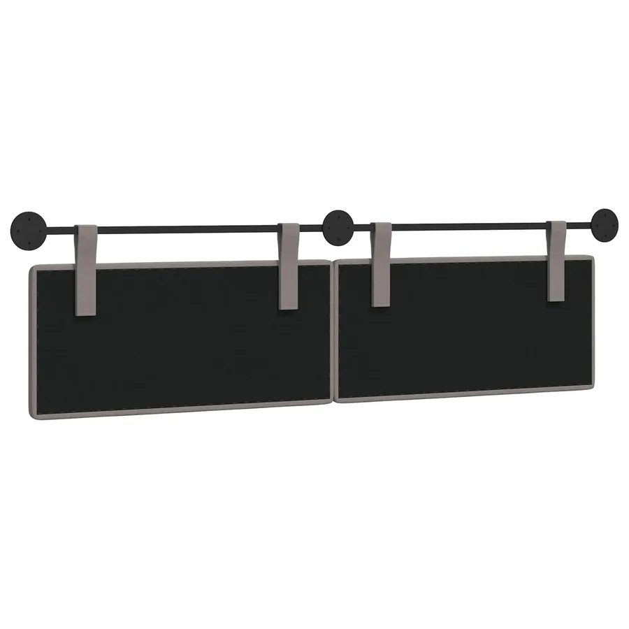 Tête de lit suspendue Taupe Tissu - 7
