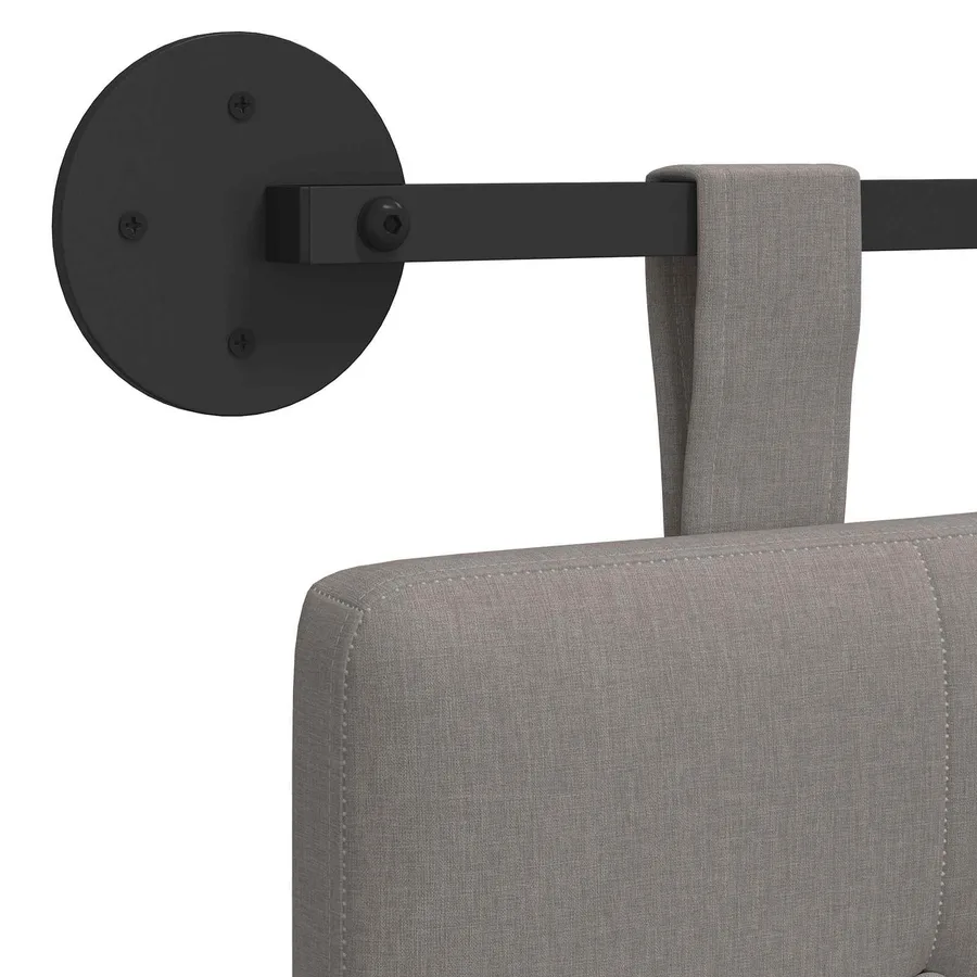 Tête de lit suspendue Taupe Tissu - 9