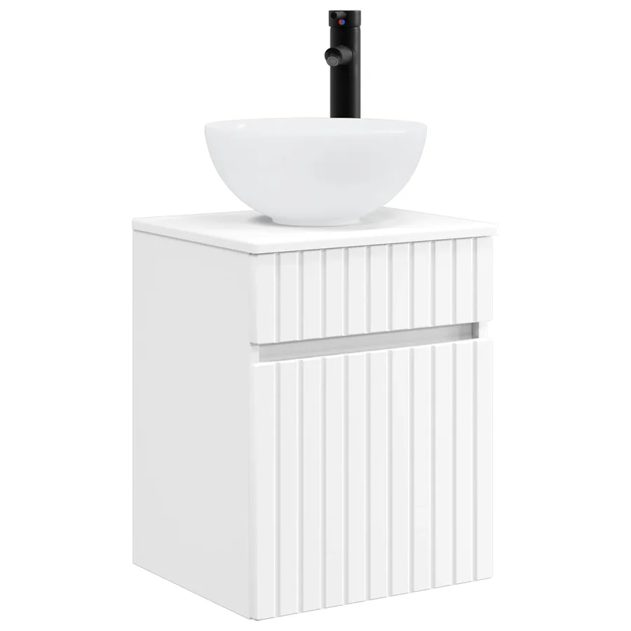 Meuble de lavabo mural Blanc 39 x 41 x 64,5 cm - 2