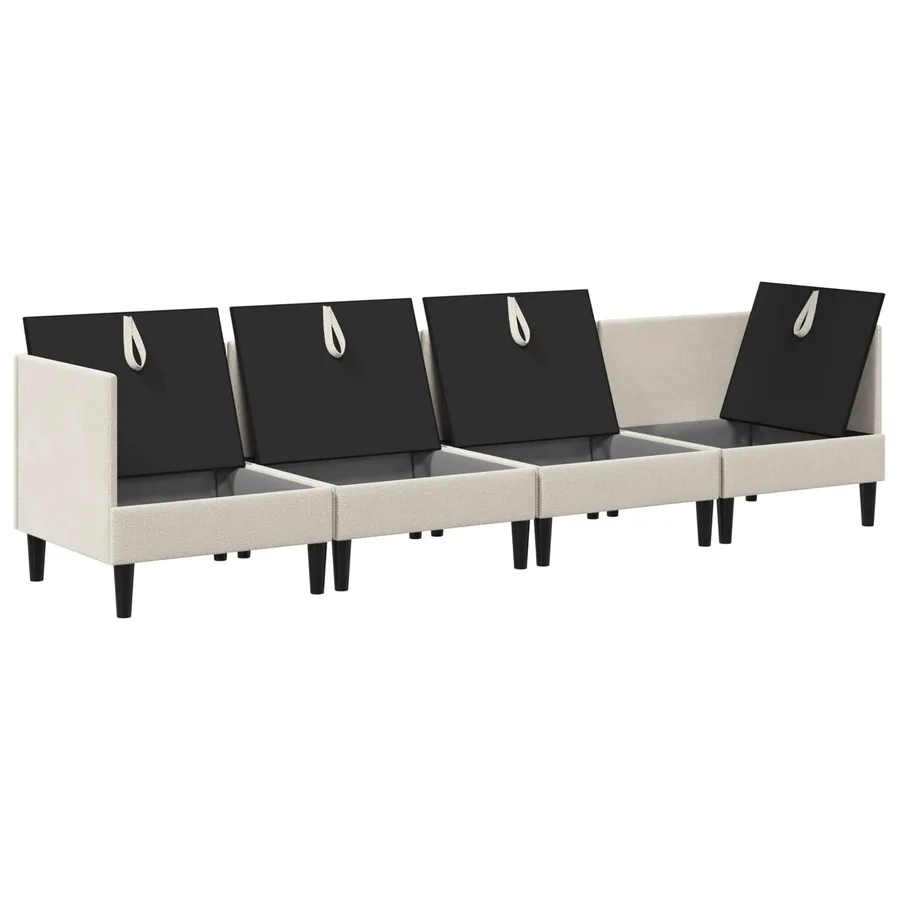 Ensemble de meubles pour le salon 4 pcs Avoine Tissu - 6