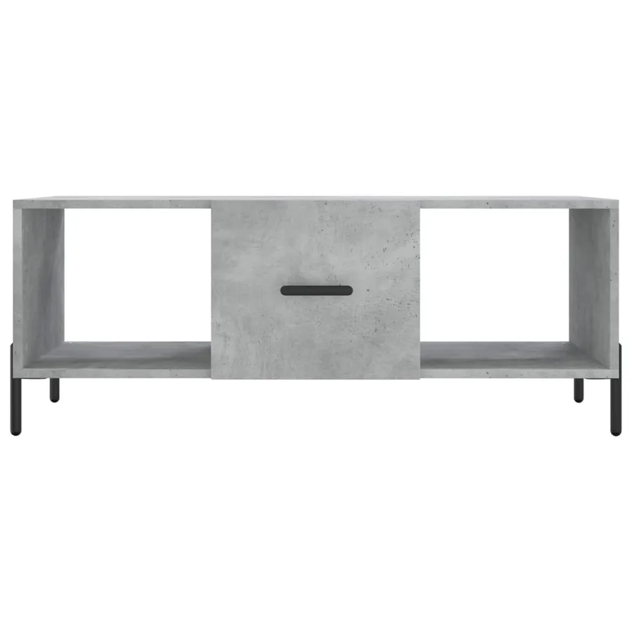 Table basse gris béton 102x50x40 cm bois d'ingénierie - 6