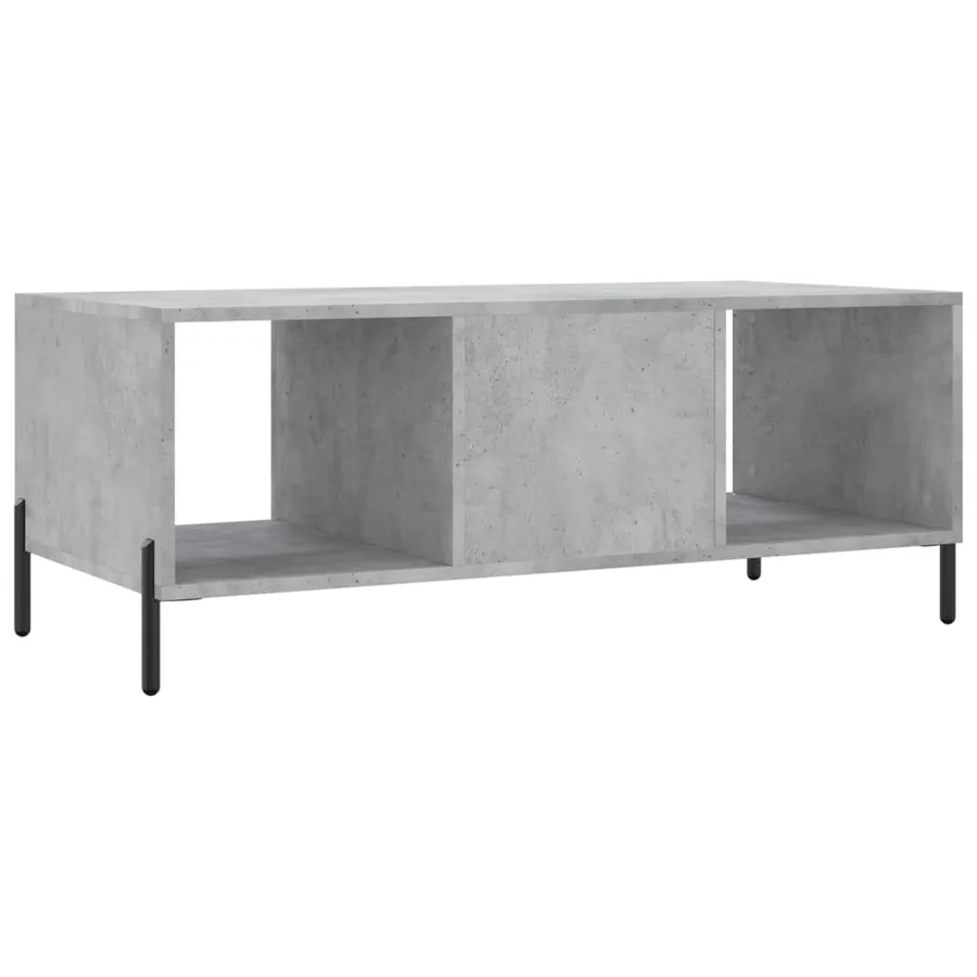 Table basse gris béton 102x50x40 cm bois d'ingénierie - 8
