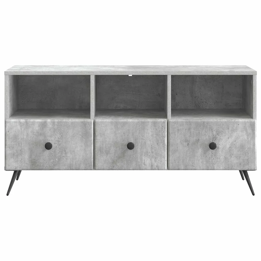 Meuble TV Gris béton 102 x 34,5 x 50 cm Bois d'ingénierie - 6