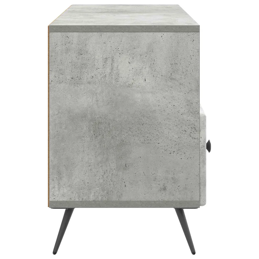 Meuble TV Gris béton 102 x 34,5 x 50 cm Bois d'ingénierie - 7
