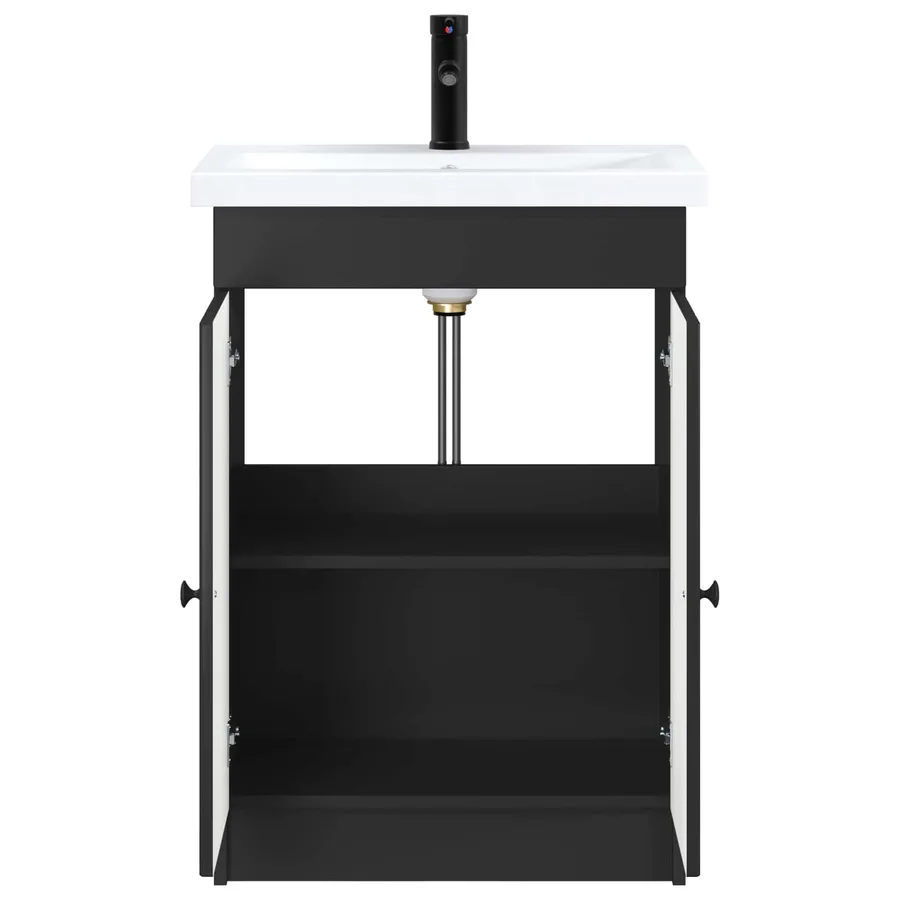 Ensemble de mobilier de salle de bain Noir 78,5 x 37,5 x 81 cm - 3