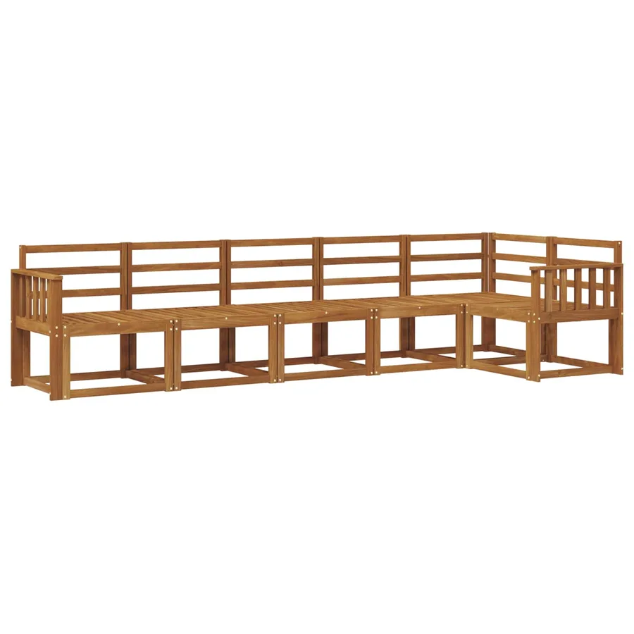 Ensemble de canapés d'extérieur 6 pcs Naturel - 2
