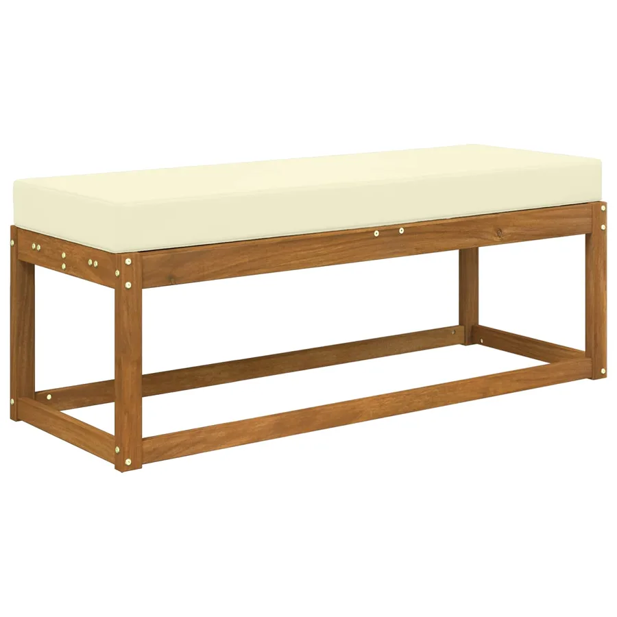 Coussin de Siège d'Extérieur Crème 115 x 40 x 8 cm - 3
