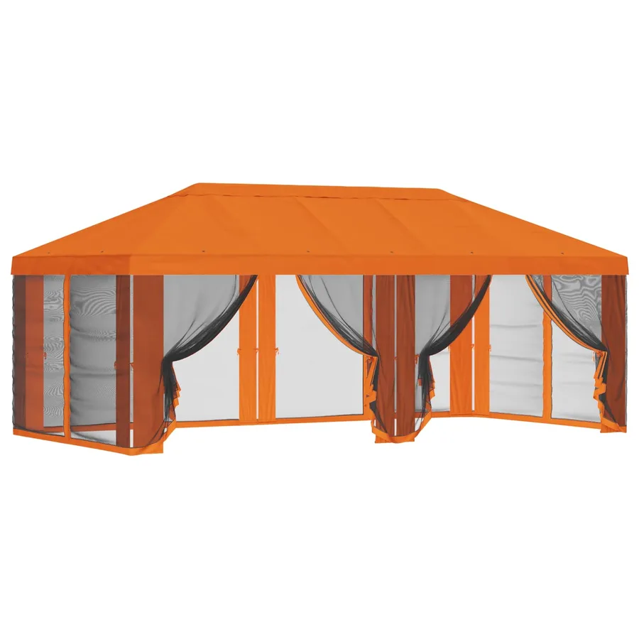 Housse de tonnelle avec murs latéraux Orange 600,5 x 300,5 cm - 2