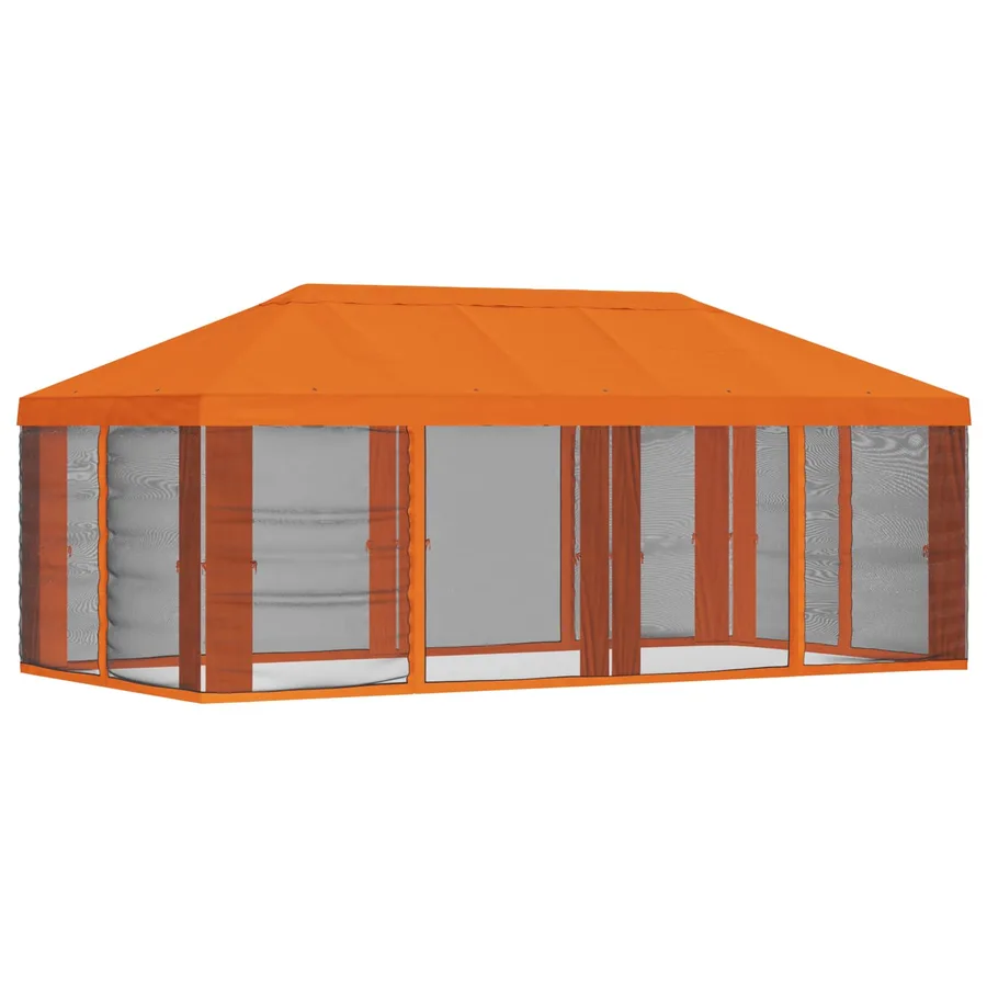 Housse de tonnelle avec murs latéraux Orange 600,5 x 300,5 cm - 3