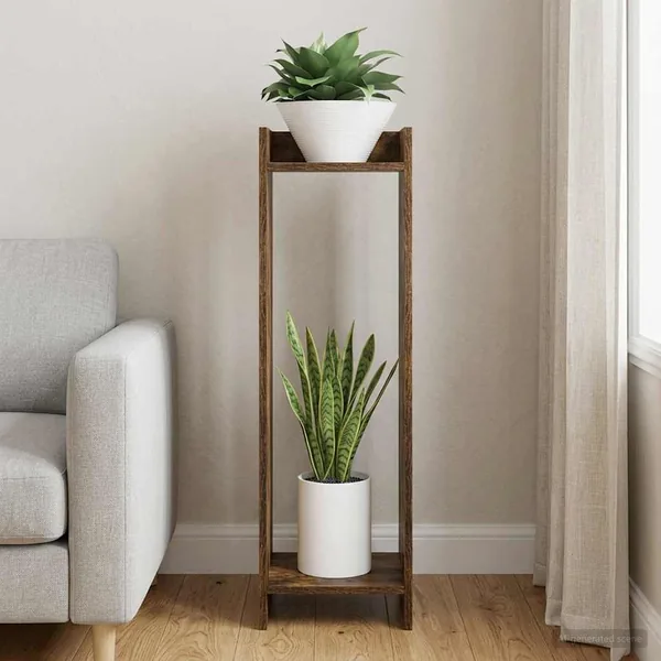 Support de Plante Chêne Fumé 30 x 30 x 100 cm Bois d’ingénierie