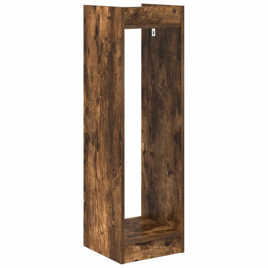 Support de Plante Chêne Fumé 30 x 30 x 100 cm Bois d’ingénierie - 7