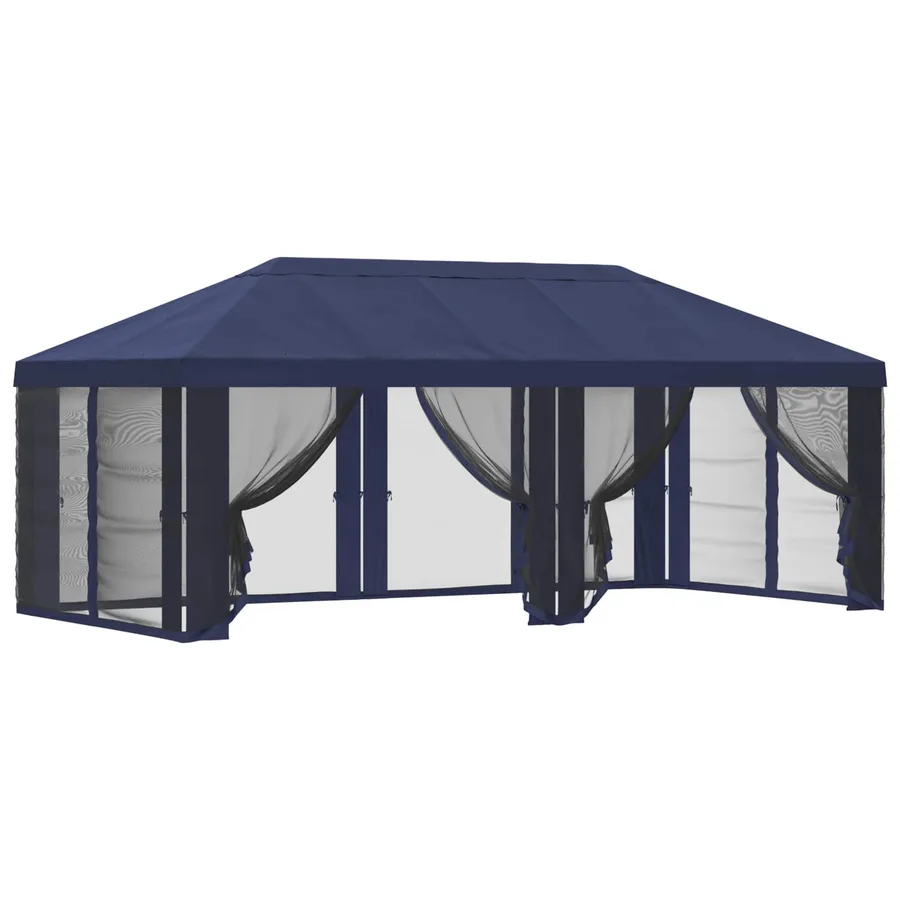 Housse de tonnelle avec murs latéraux Bleu 600,5 x 300,5 cm - 2