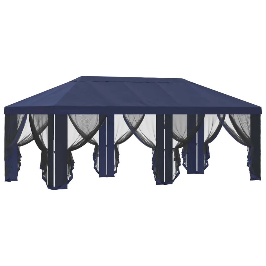 Housse de tonnelle avec murs latéraux Bleu 600,5 x 300,5 cm - 4
