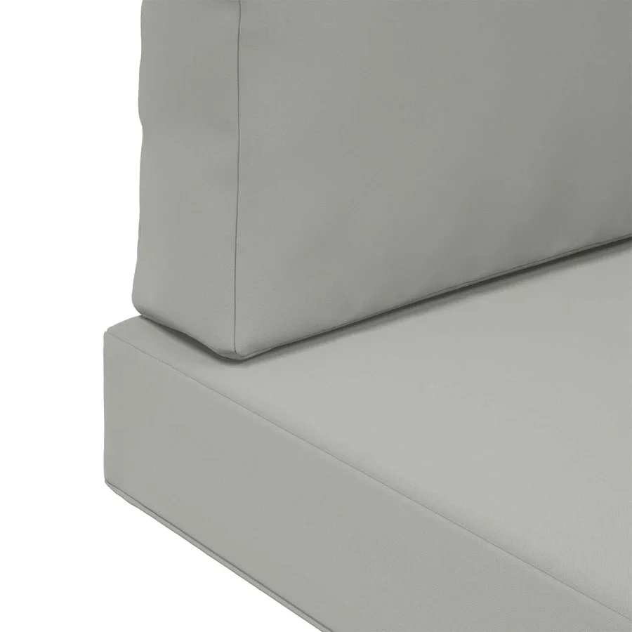 Coussin de canapé d'extérieur 3 pcs Gris Polyester - 9