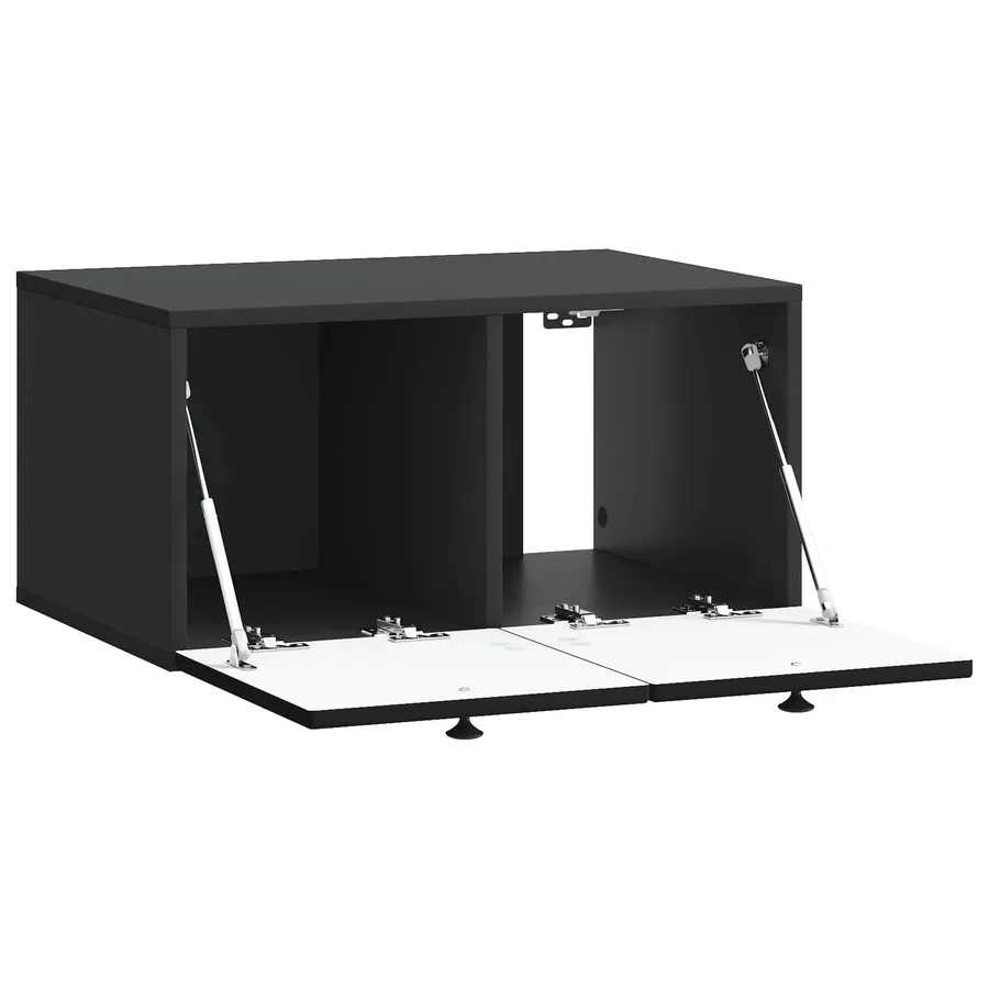 Meuble TV mural Noir 59,5 x 41 x 30 cm Bois d'ingénierie - 5