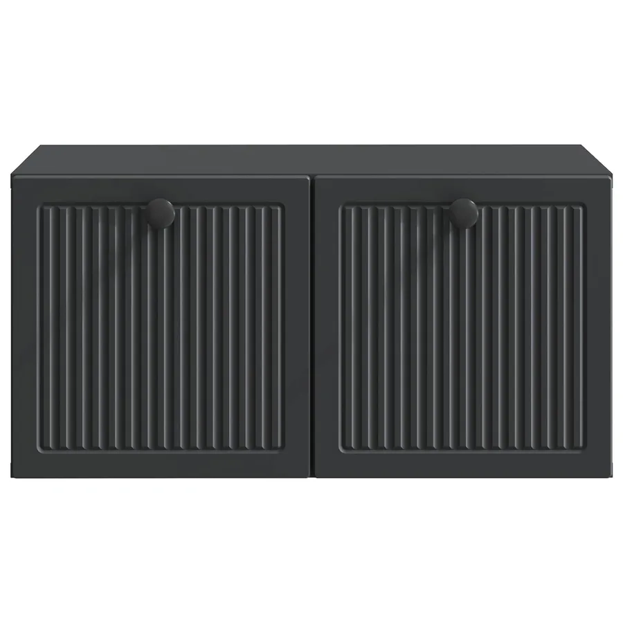 Meuble TV mural Noir 59,5 x 41 x 30 cm Bois d'ingénierie - 6